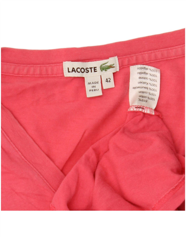 Tricou pentru femei Lacoste Top Marimea 42 Mare Bumbac roz