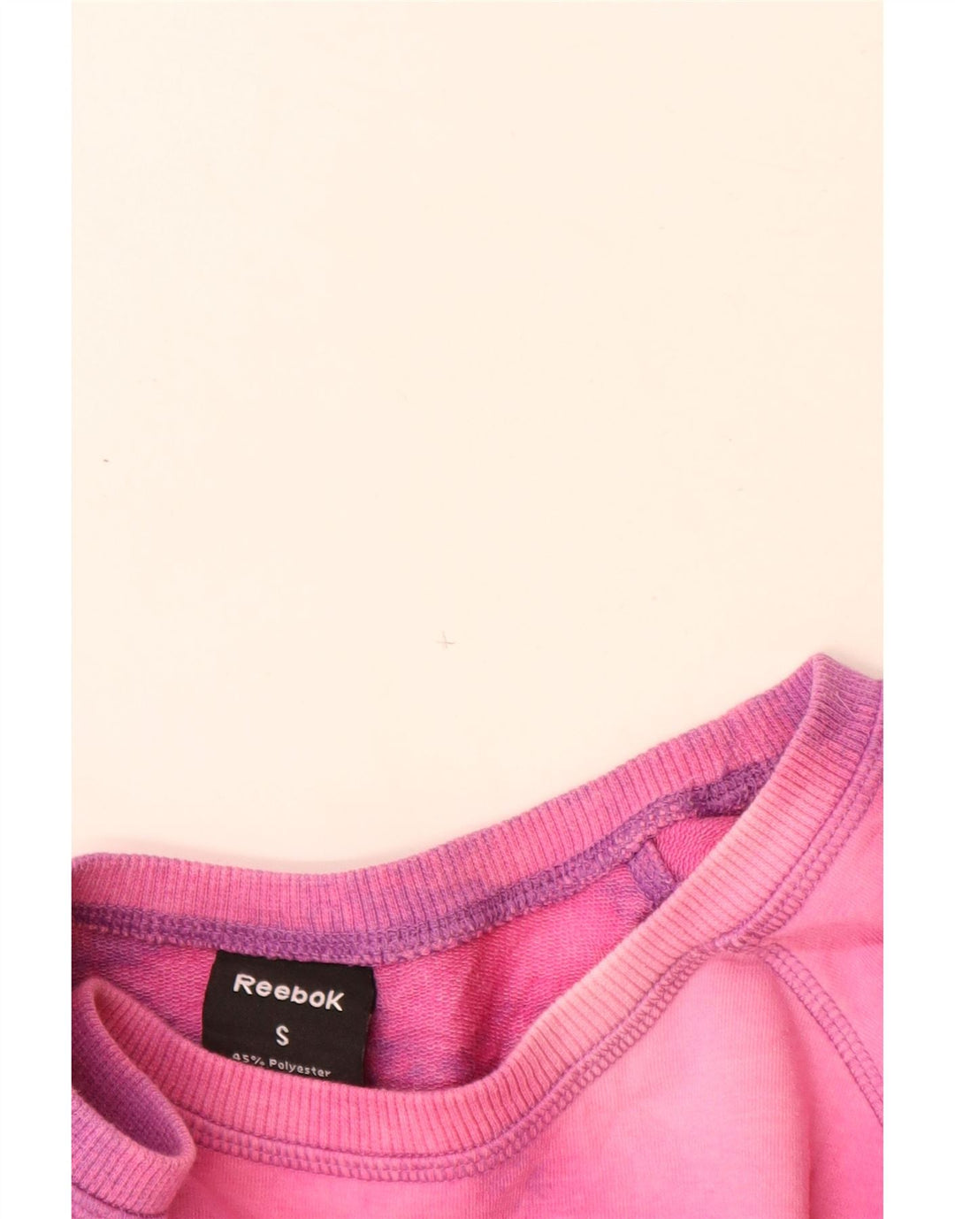 Pulover cu grafic pentru femei Reebok UK 10 Poliester Tie Dye roz mic