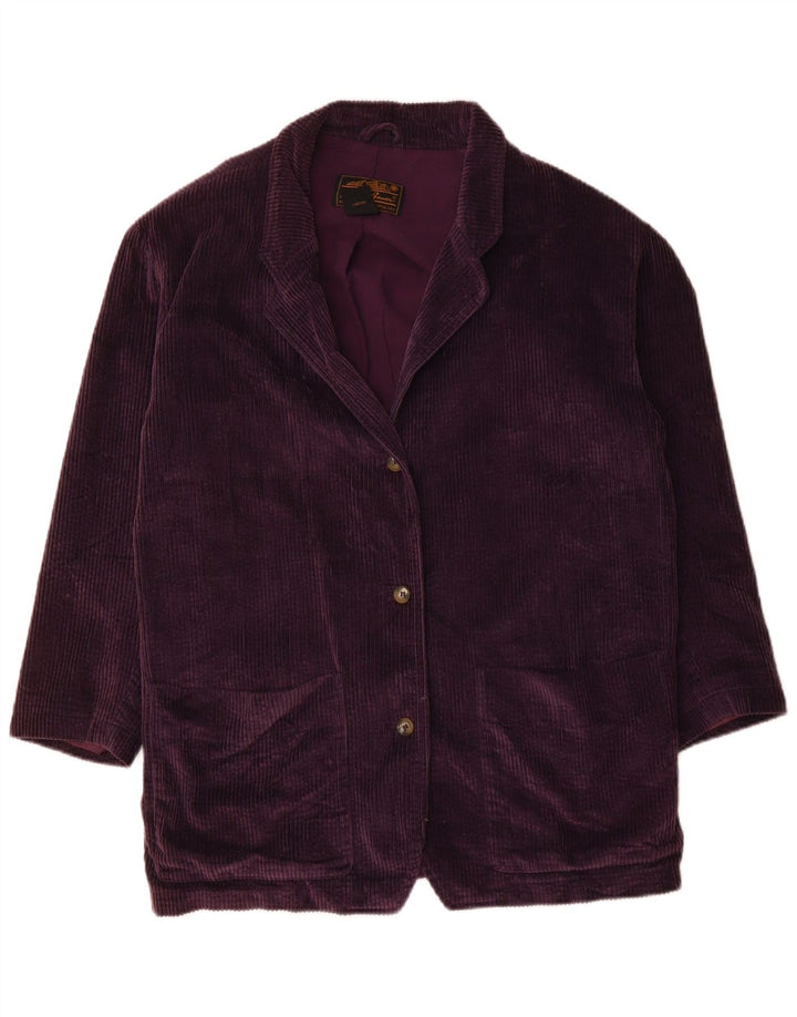 EDDIE BAUER Jachetă pentru femei supradimensionată cu 3 nasturi, UK 10 Burgundy mic