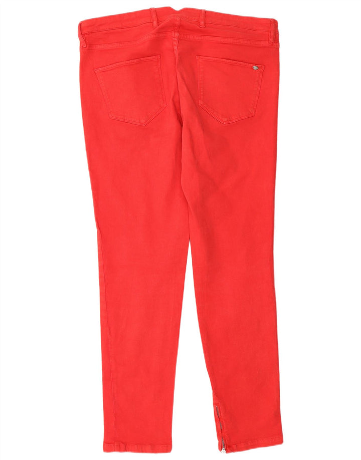 Massimo Dutti Blugi Cropped Slim Fit Femei EU 42 Large W32 L28 Red