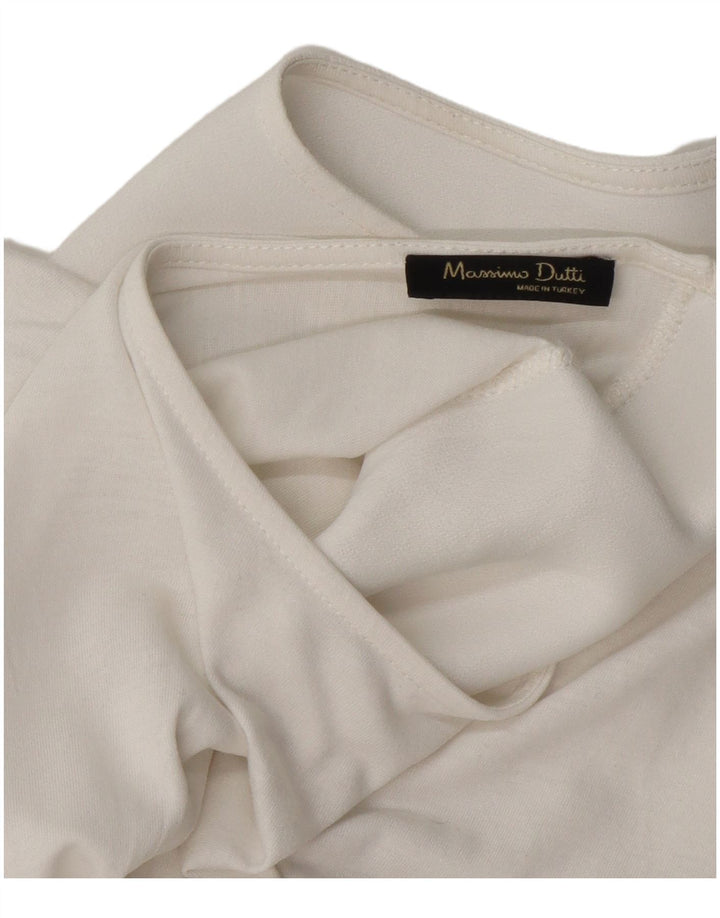 Bluză Massimo Dutti pentru femei UK 16, mare, albă, florală