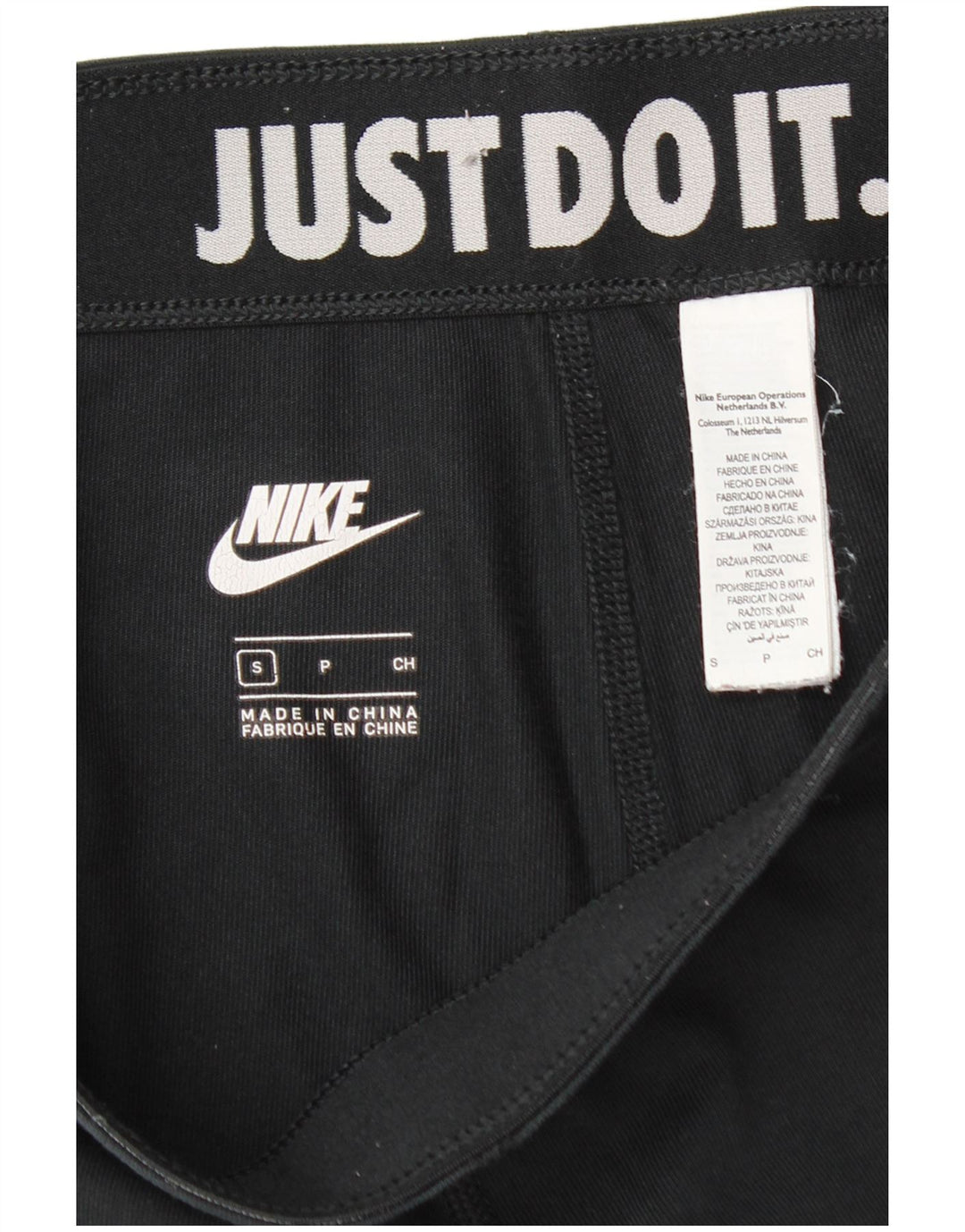Leggings grafic Nike pentru femei UK 10 mic bumbac negru
