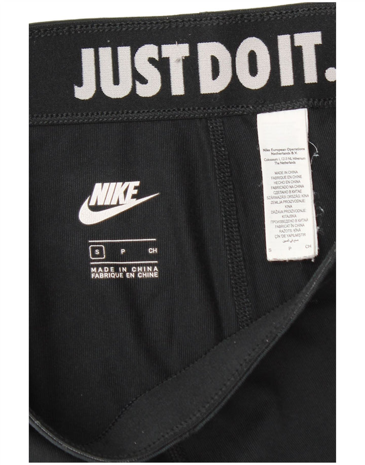 Leggings grafic Nike pentru femei UK 10 mic bumbac negru