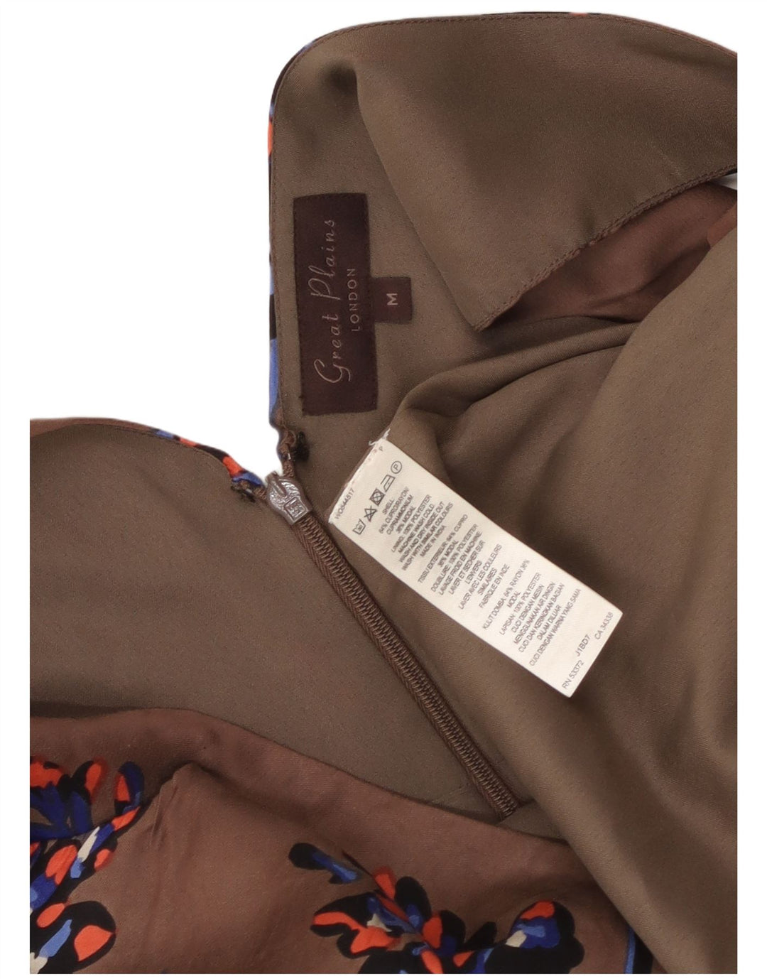 Rochie maxi fără mâneci pentru femei GREAT PLAINS UK 12 Medium Brown Floral Rayon