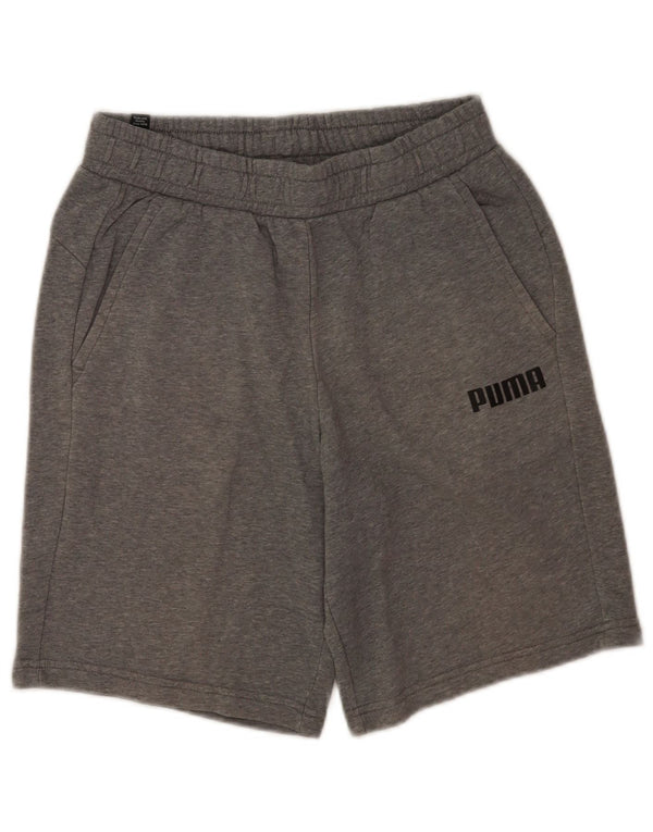 Pantaloni scurți sport Puma pentru bărbați, bumbac cu pete gri medii