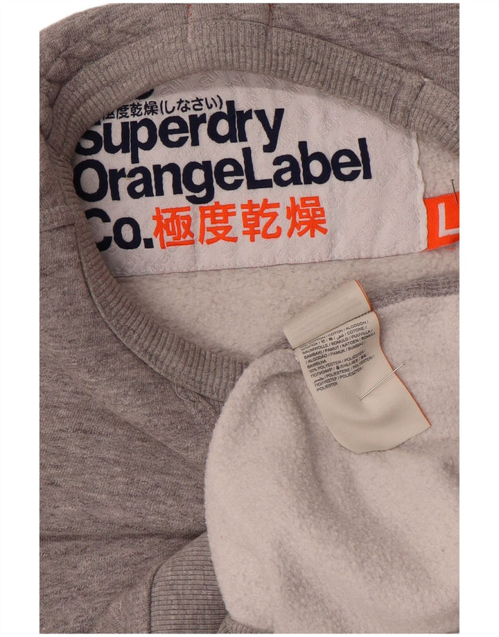 SUPERDRY Hanorac pentru bărbați Pulover mare din bumbac cu pete gri