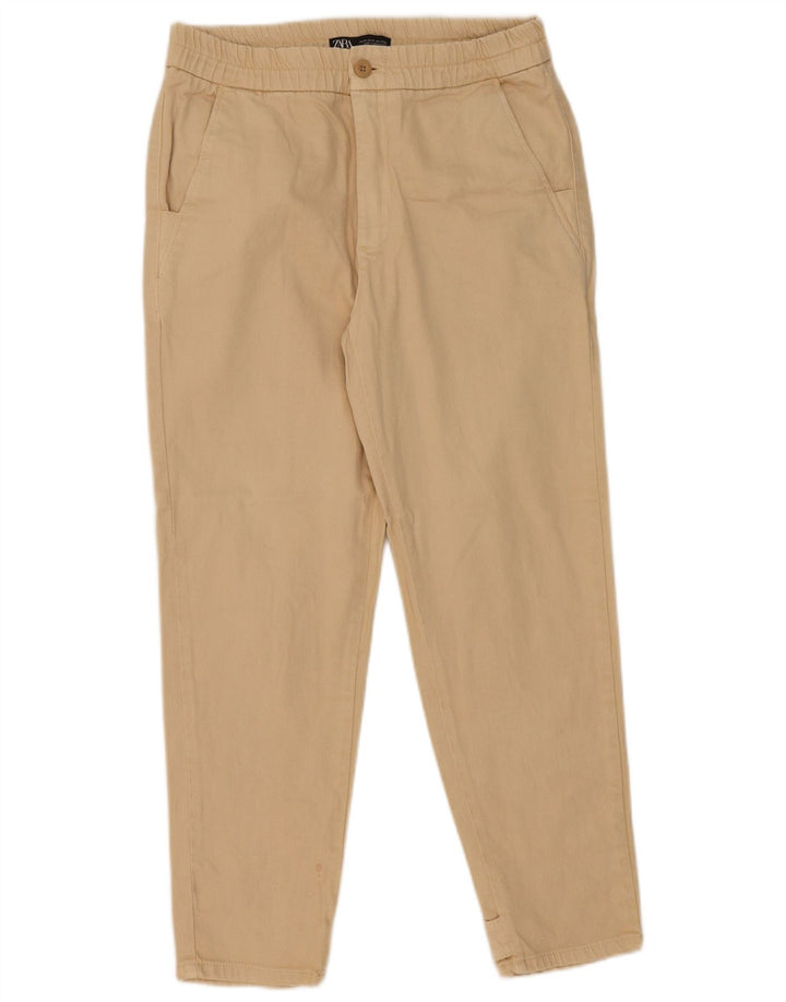 Pantaloni chino conici pentru bărbați Zara Mediu L30 L28 Bej