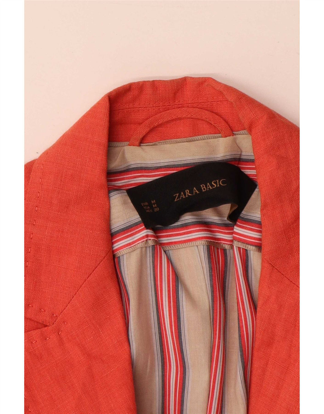 Blazer pentru femei Zara cu 1 nasture, UK 12, portocaliu mediu