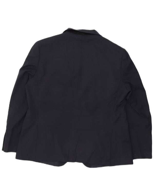 Jachetă pentru bărbați Marks & Spencer, cu 2 nasturi, Marea Britanie 46 3XL, poliester bleumarin