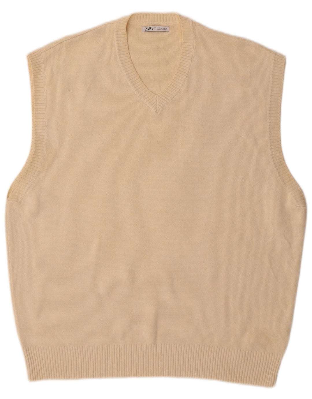 Zara Barbati Vesta Tank Top Mare Bej Bumbac