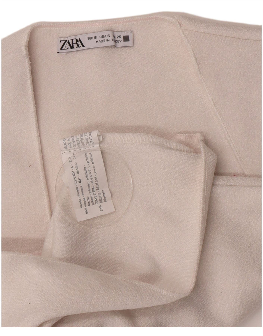Bluză de top fără mâneci pentru femei Zara UK 8 Small White Viscose