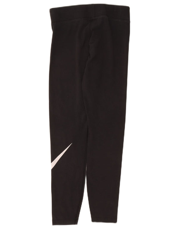 Leggings grafic Nike pentru femei UK 12 Medium Black Bumbac Sport