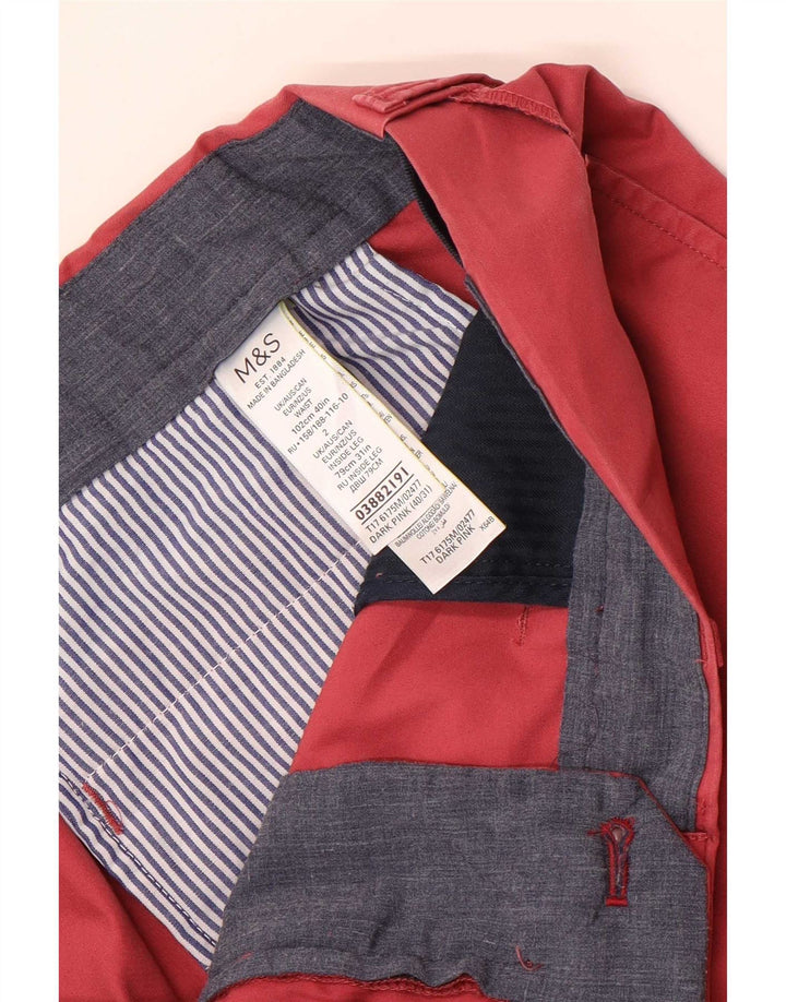 Pantaloni chino obișnuiți pentru bărbați Marks & Spencer L40 L31 bumbac roz
