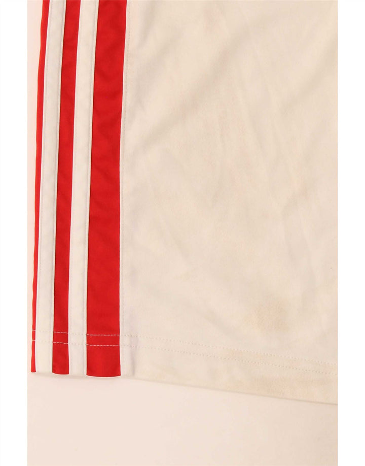 Pantaloni scurți sport Adidas pentru bărbați, poliester alb mediu
