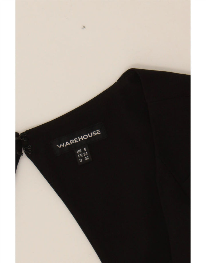WAREHOUSE Womens Sheath Dress UK 6 XS Black Polyester Vintage Warehouse and Second-Hand Warehouse from Messina Hembry 
