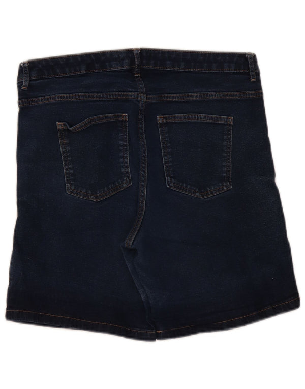 Pantaloni scurți din denim pentru femei Marks & Spencer UK 14 Large W34 Bumbac bleumarin
