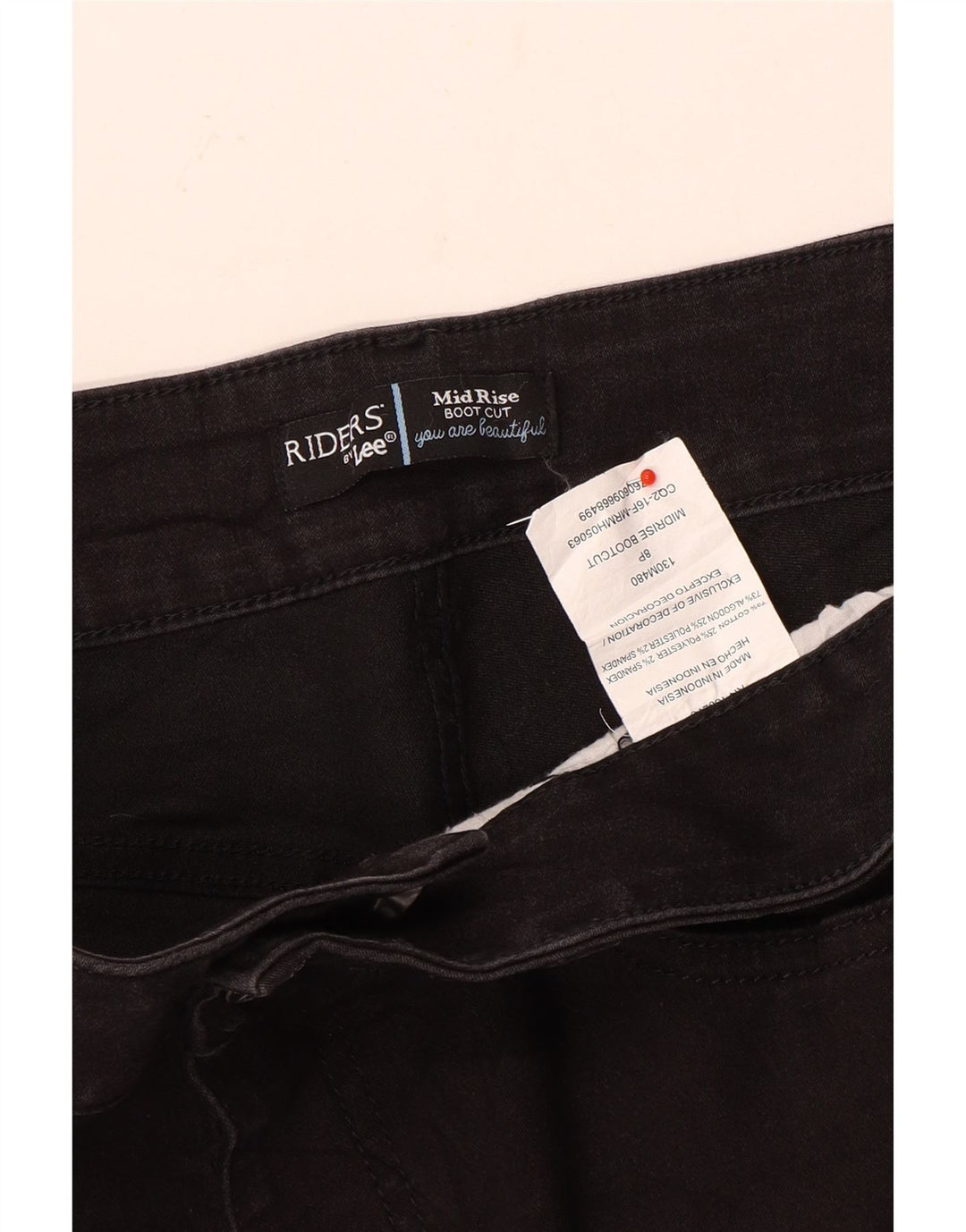 Jeans Lee Riders, cu talie medie, pentru femei, US 8 Medium W30 L29, bumbac negru