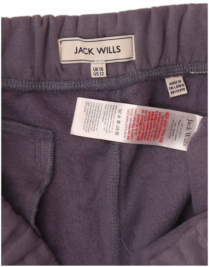 JACK WILLS Pantaloni de trening pentru femei Joggeri UK 16 Bumbac violet mare