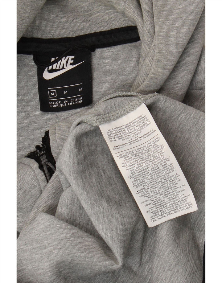 Pulover Nike pentru bărbați, cu fermoar, bumbac, gri mediu