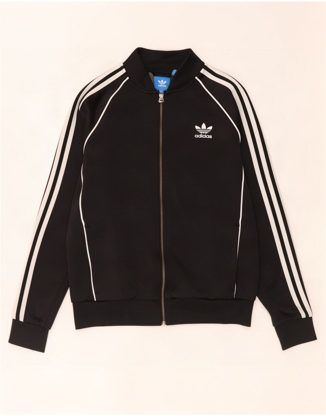 Jachetă de top pentru trening Adidas pentru femei UK 14 Poliester mediu negru