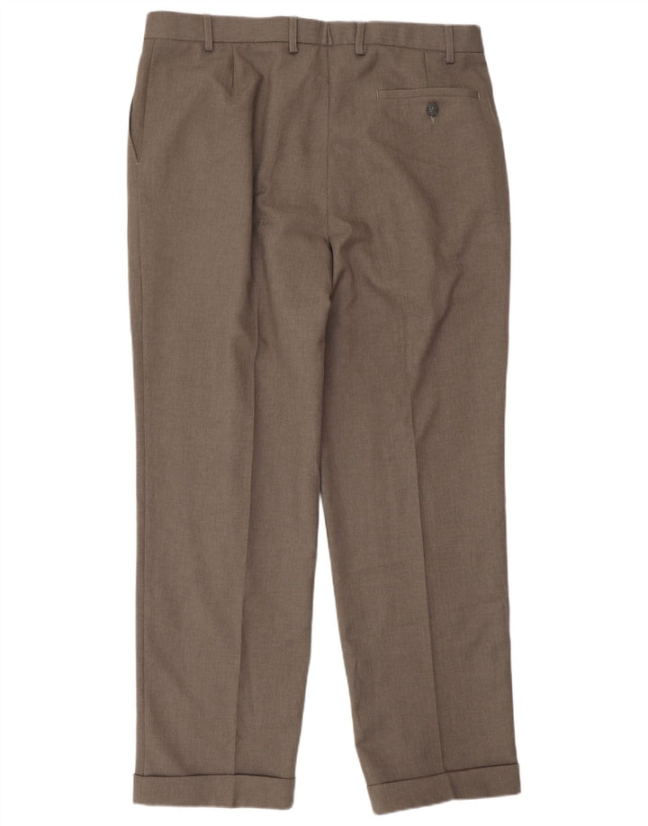 Pantaloni de costum pentru bărbați Marks & Spencer L36 L31 poliester gri