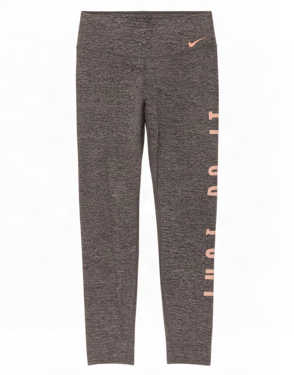 Leggings grafic Nike pentru femei UK 12 Poliester cu pături gri mediu