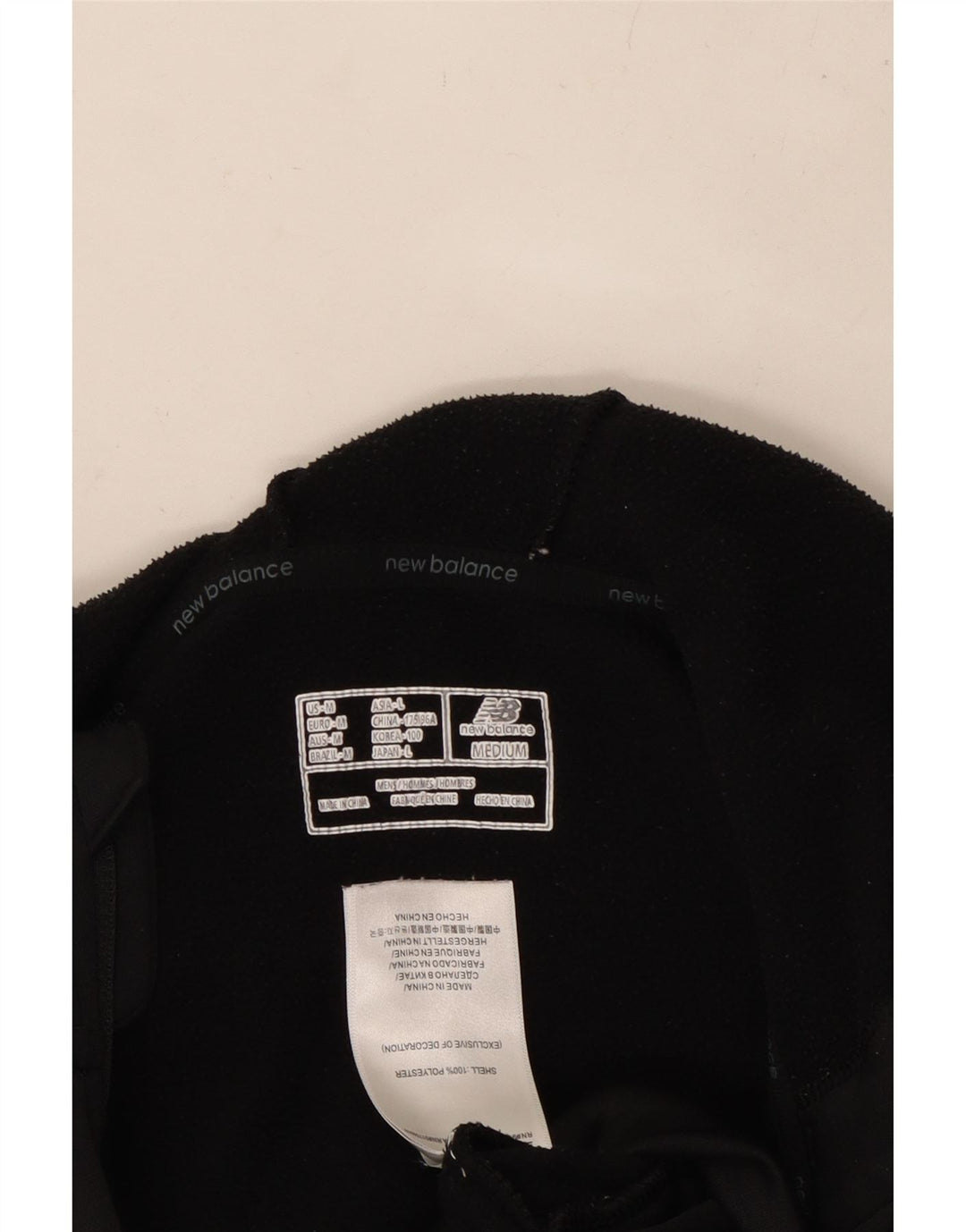 Pulover pentru bărbați NEW BALANCE, cu fermoar, poliester mediu negru