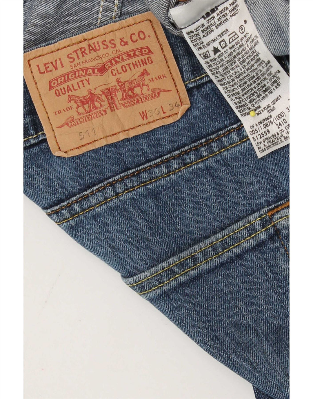 Blugi Levi's 511 Slim pentru femei W36 L27 Bumbac albastru