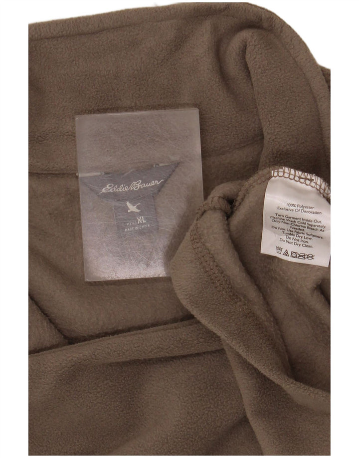 EDDIE BAUER Pulover din lână pentru bărbați, cu fermoar, XL, poliester gri