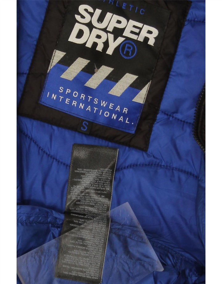 Jachetă căptușită cu glugă pentru bărbați SUPERDRY UK 36 Nylon negru mic