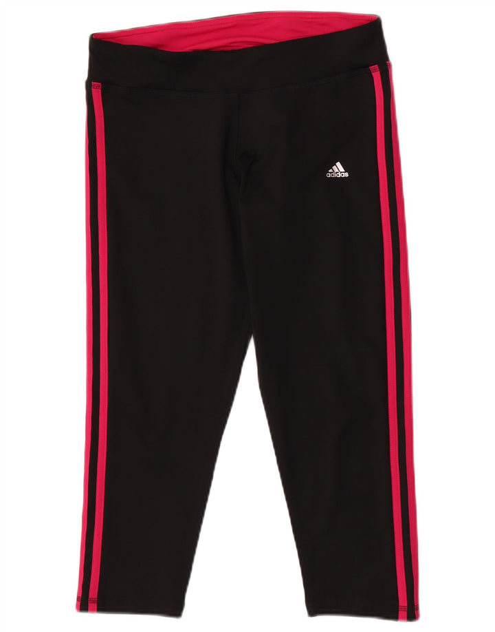 Leggings Adidas Climalite Capri pentru femei UK 12/14 Poliester mediu negru