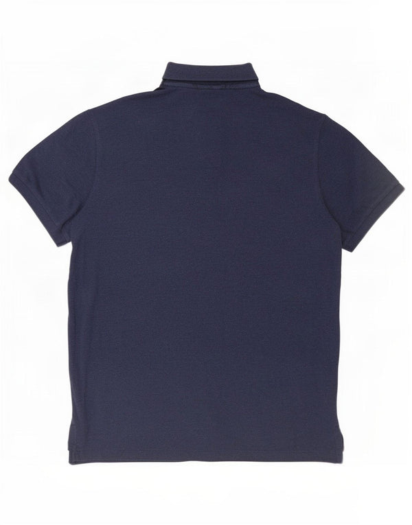 Cămașă pentru bărbați Polo Ralph Lauren, personalizată, slim fit, mare din bumbac bleumarin
