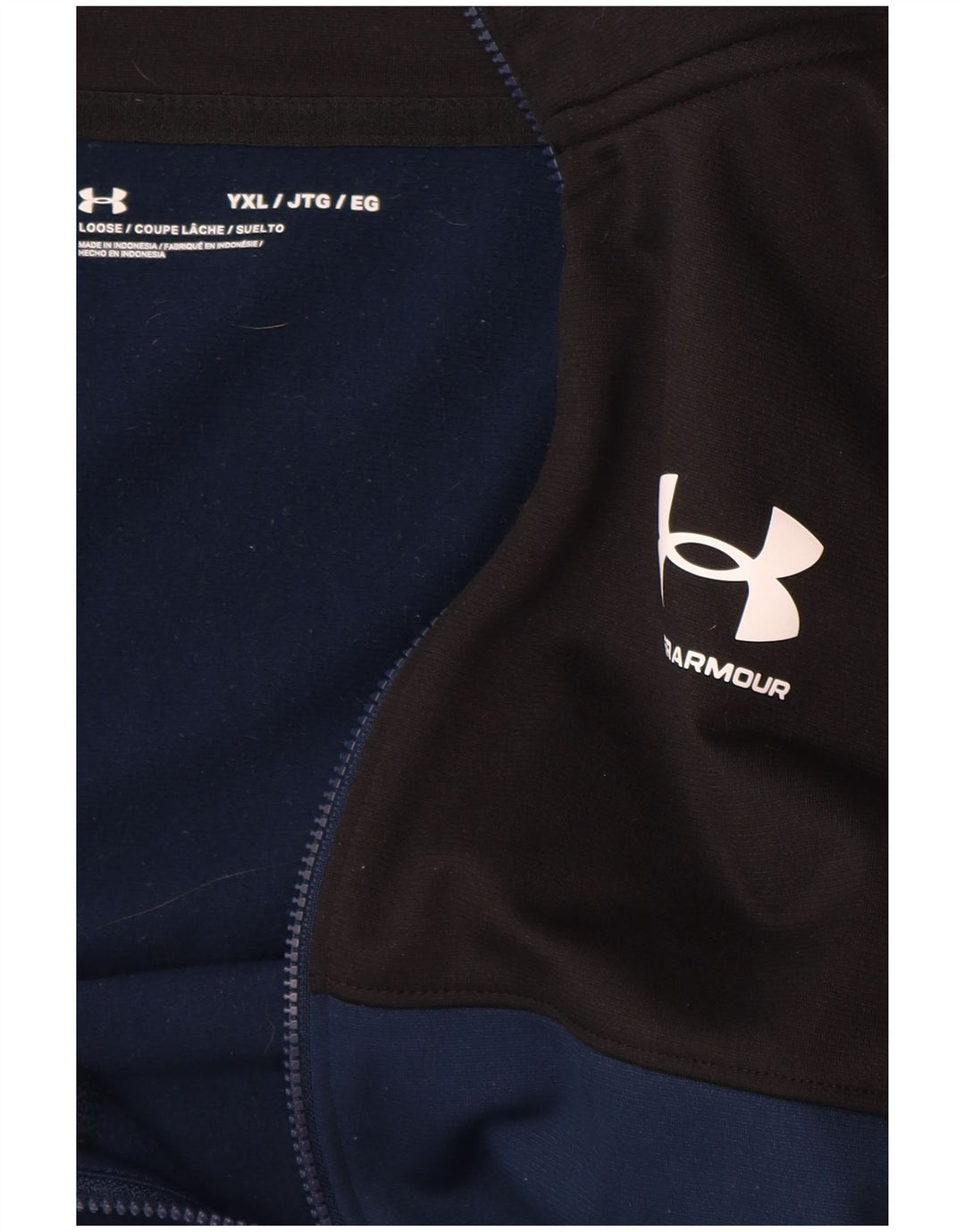 Jachetă de trening pentru băieți UNDER ARMOUR 13-14 ani XL negru colorblock