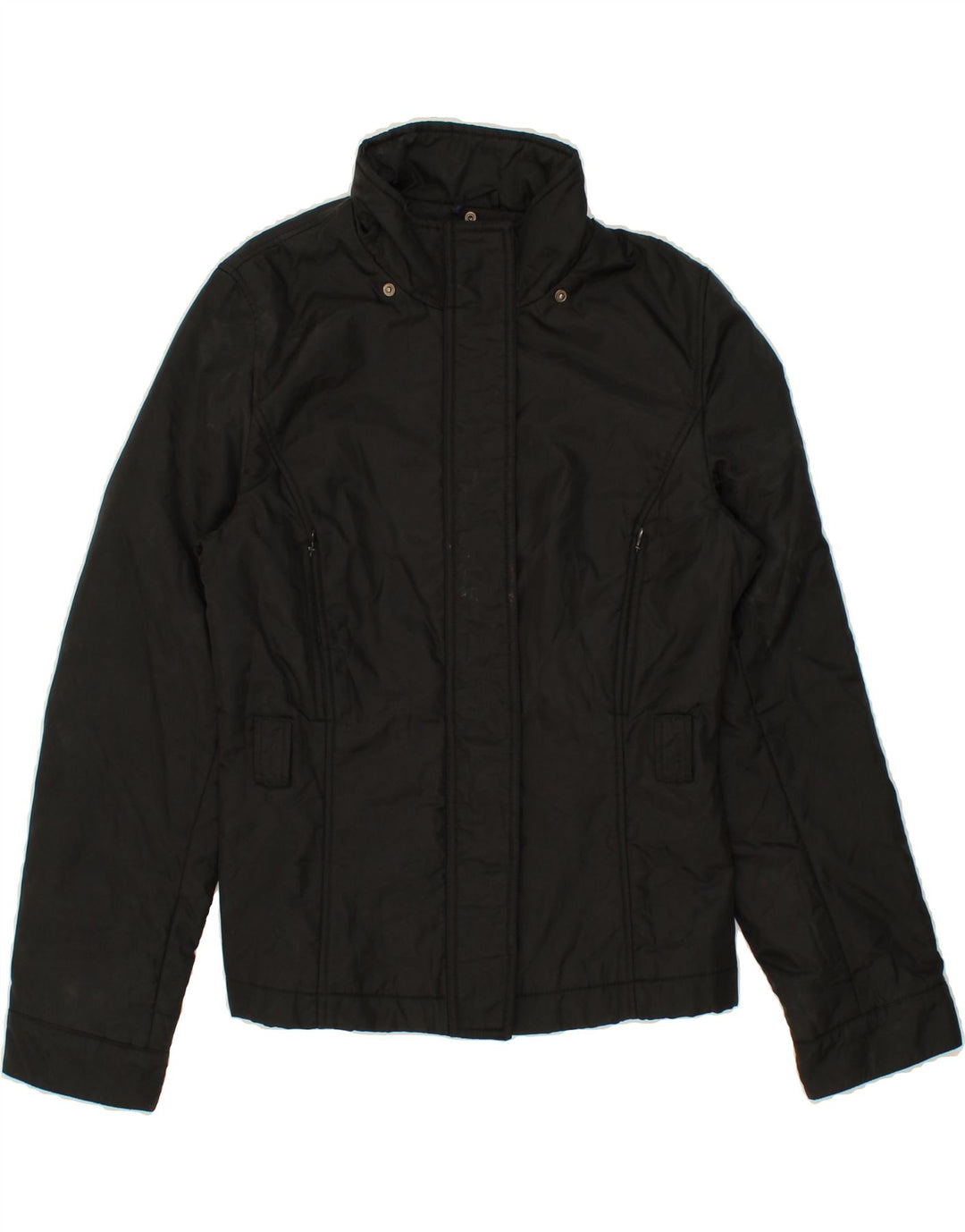 BEST COMPANY Womens Windbreaker Jacket UK 14 Large Black Nylon Vintage Best Company and Second-Hand Best Company from Messina Hembry 