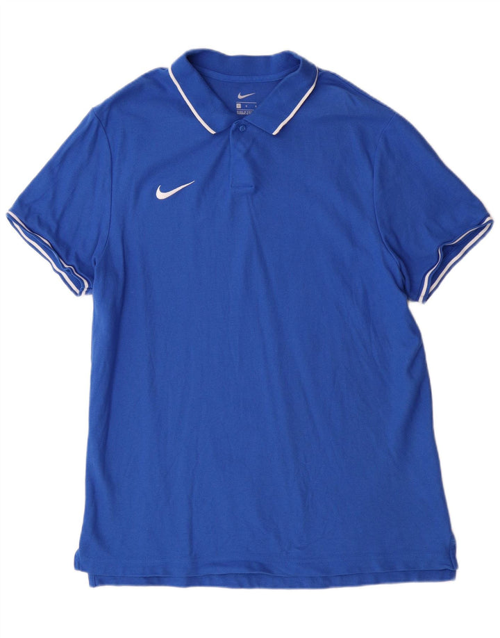 Tricou polo Nike pentru bărbați, cu formă regulată, mare, albastru, bumbac