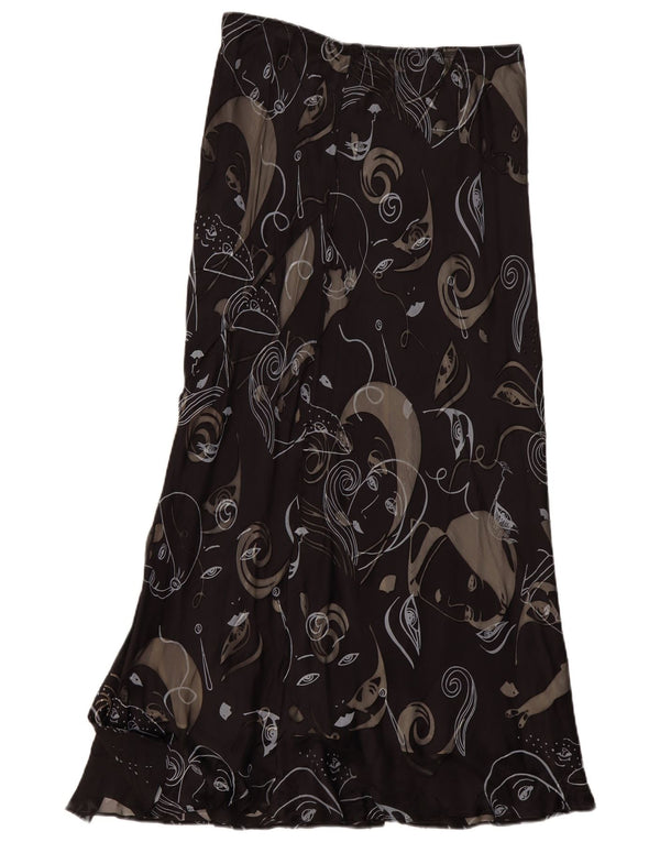 Fusta Maxi pentru femei Fenn Wright Manson UK 16 Large W32 Black Paisley Silk
