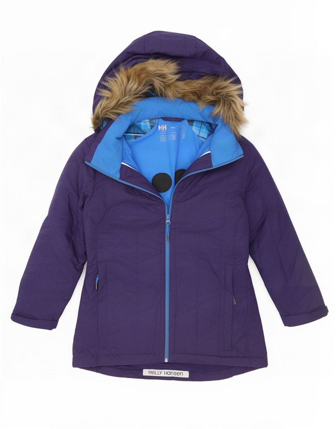 Jachetă de schi cu glugă pentru femei Helly Hansen UK 14 Poliester violet mare