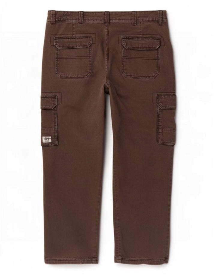 Pantaloni cargo drepti pentru bărbați Wrangler W38 L29 bumbac maro