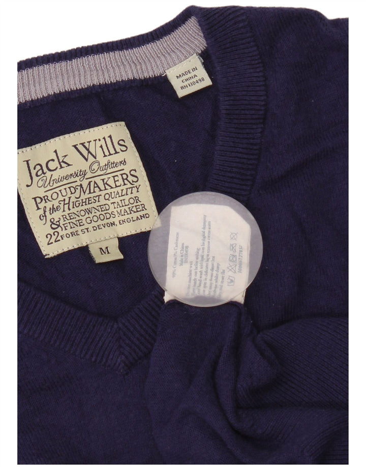 Pulover Jack Wills pentru bărbați, cu decolteu în V, bumbac violet mediu