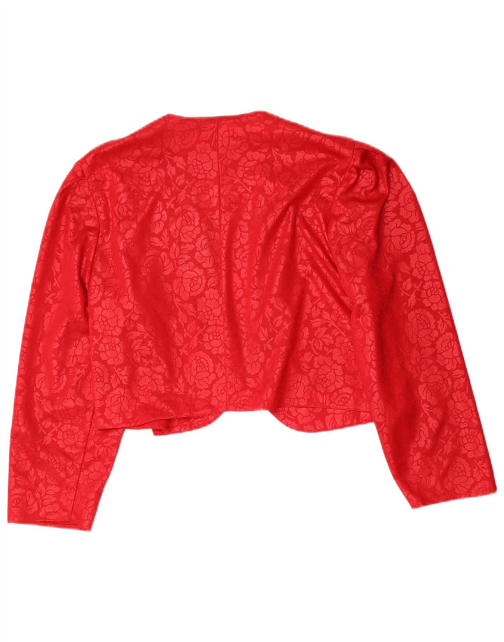 Top bolero pentru femei C&A EU 38 Poliester Floral Roșu Mediu