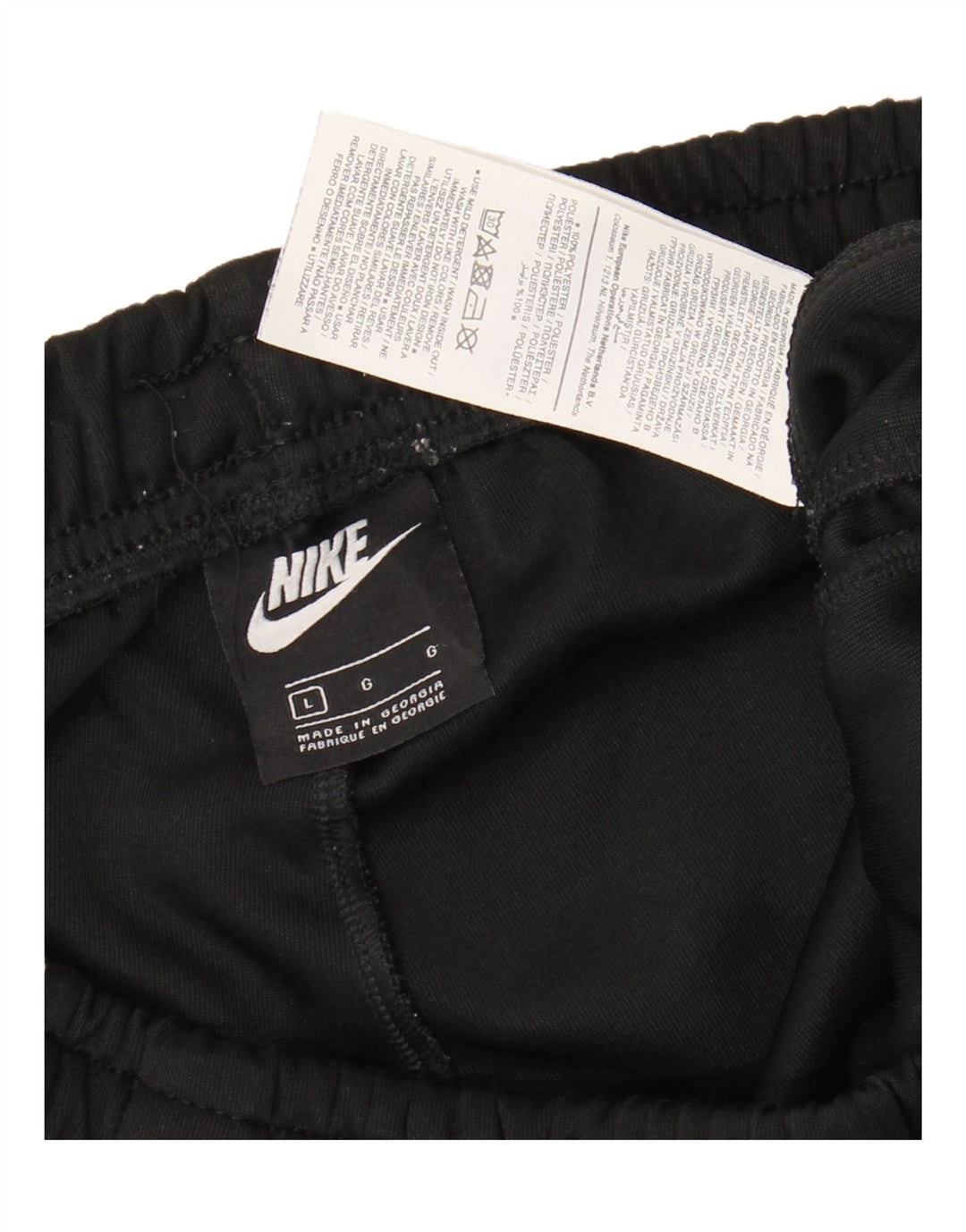 Pantaloni de trening pentru bărbați Nike Pantaloni de jogging, mari, negru, poliester cu dungi