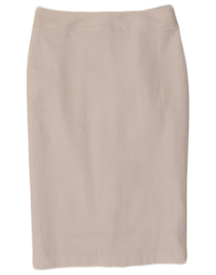 Fusta creion pentru femei Marks & Spencer UK 10 Small W30 Poliester alb