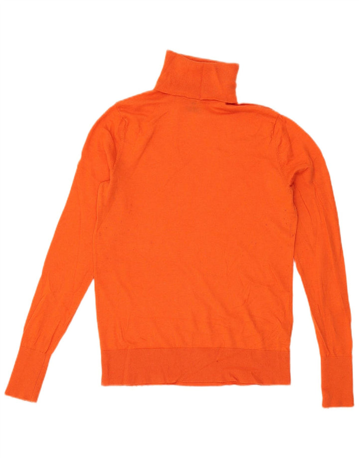 Pulover pentru femei Massimo Dutti cu gât rulat, UK 10, lână portocalie mică