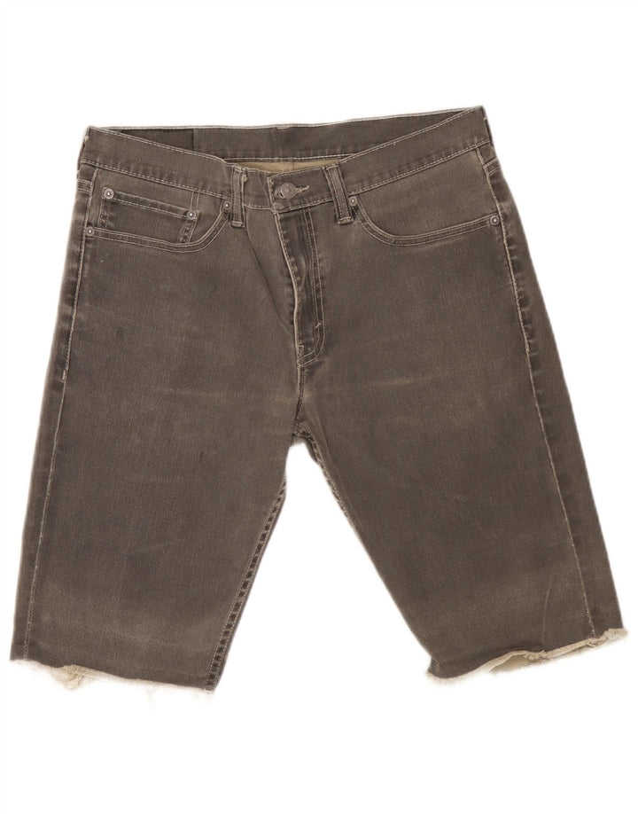 Pantaloni scurți din blugi pentru bărbați Levi's W34, bumbac gri mare