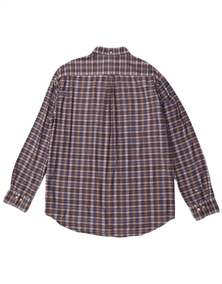 Cămașă GANT pentru bărbați, cu tăiere obișnuită, mărimea 43/44 17 1/2 XL, bumbac cu carouri bleumarin