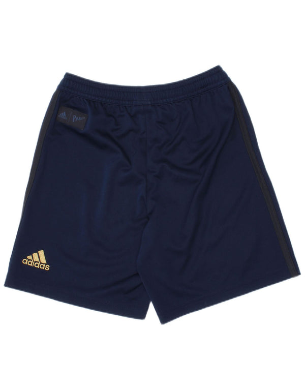 Pantaloni scurți sport Adidas pentru băieți Manchester United 9-10 ani, bleumarin, poliester