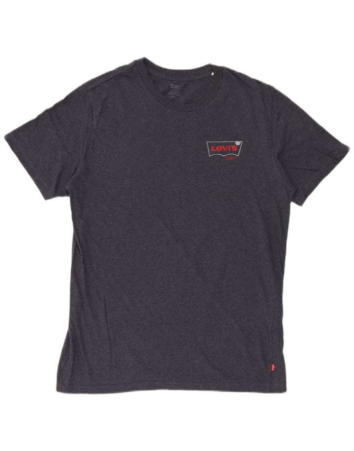 Tricou pentru bărbați Levi's Top mediu din bumbac cu pete albastru bleumarin