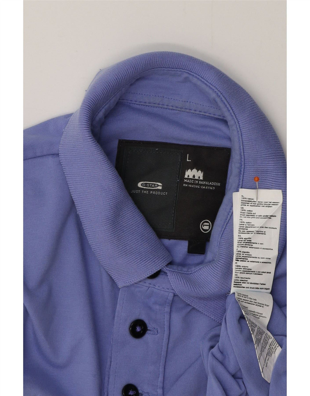 Cămașă polo cu grafică G-STAR pentru bărbați, bumbac violet mare