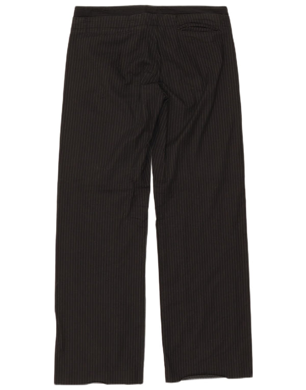 ARMANI Pantaloni Chino Drepți Femei L32 L30 Bumbac Negru cu dungi