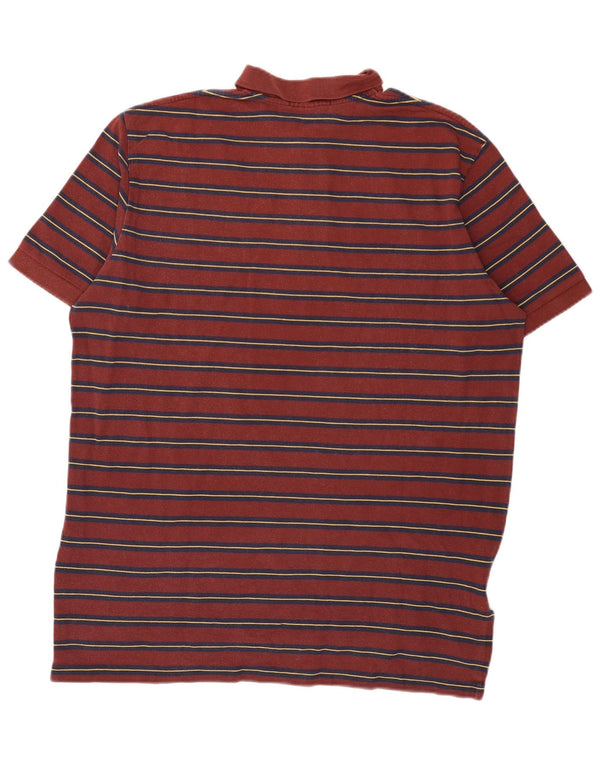 Cămașă Polo Ralph Lauren pentru bărbați, bumbac cu dungi XL Burgundy